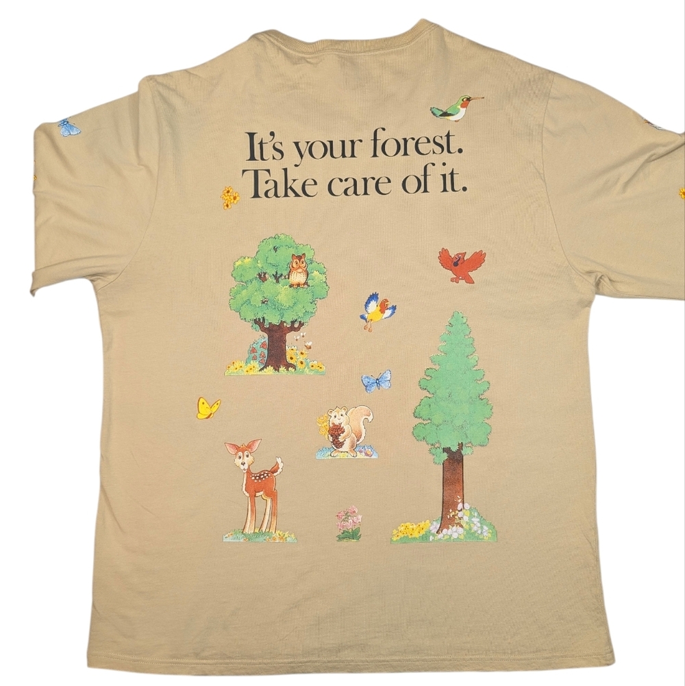 SALE!!  Teddy Fresh X Smokey Bear 2XL cotton, long sleeve T-shirt w/ critters. - Picture 6 of 15
